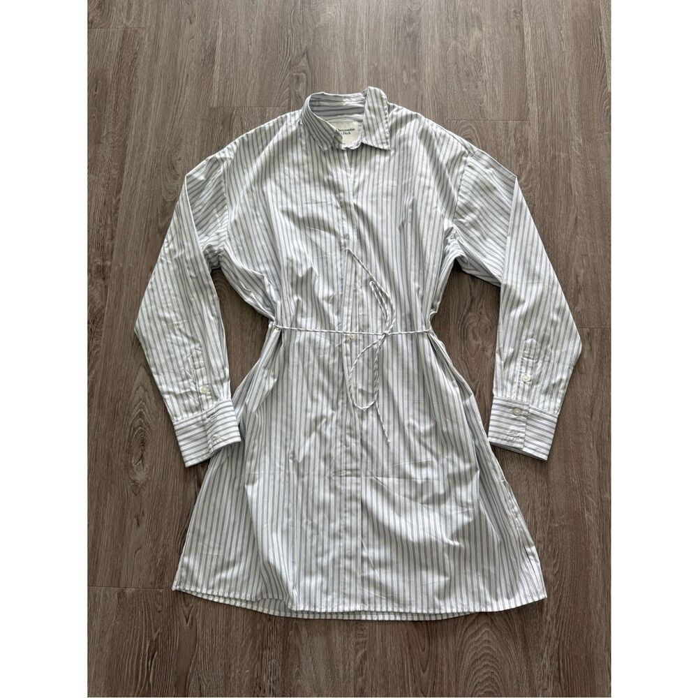 Abercrombie & Fitch Oversized Long-Sleeve Shirt Dress
